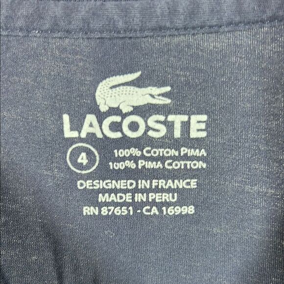 Lacoste Blue Long Sleeve Tee - Picture 4 of 4